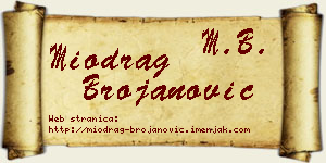 Miodrag Brojanović vizit kartica